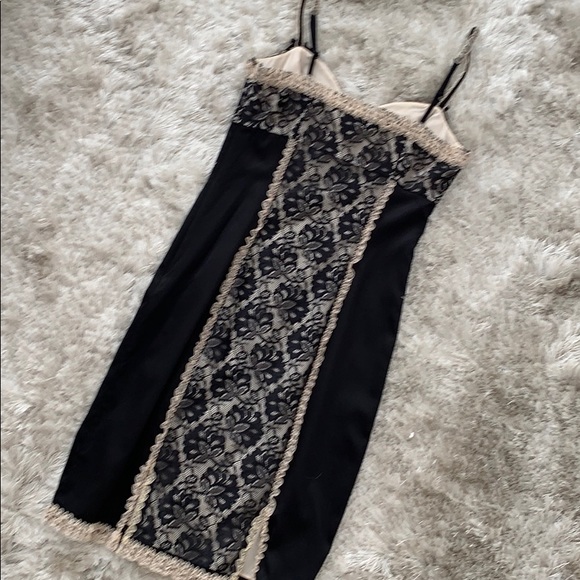 Black Ruffled Lace Betsey Johnson Evening Dress - Picture 5 of 5